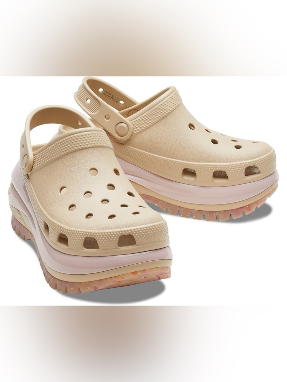 Crocs Chai Classic Mega Crush Slip On Platform Clogs Shoes